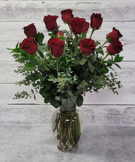 Long Stem Glass Roses