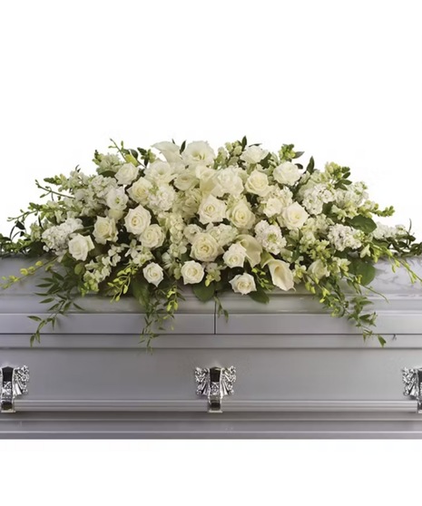 IVORY & PEARL CASKET COVER