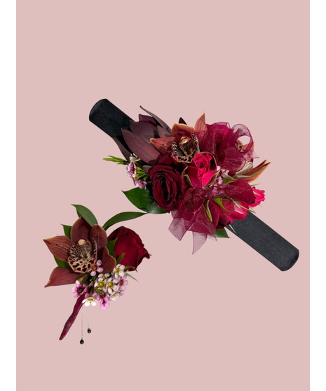 WRIST CORSAGE - on a plain bracelet